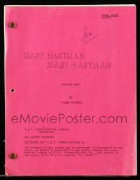 4g424 MARY HARTMAN, MARY HARTMAN TV final draft script February 7, 1977, episode #250 screenplay!