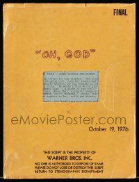4g483 OH GOD revised final draft script October 19, 1976, screenplay by Larry Gelbart!