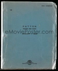 4g508 PATTON final script January 1, 1969, screenplay by Francis Ford Coppola & Edmund H. North
