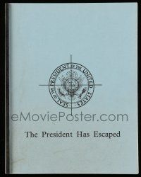 4g529 PRESIDENT HAS ESCAPED script '70s unproduced screenplay by Assemblyman Stan Statham!