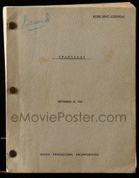 4g600 SPARTACUS second draft script September 22, 1958, screenplay by Dalton Trumbo!