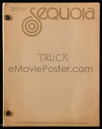 4g644 TRUCK TURNER script '70s screenplay by Oscar Williams & Michael Allin, working title Truck!