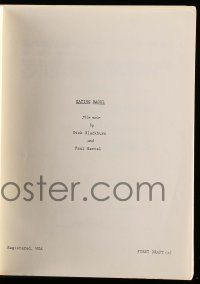 4g178 EATING RAOUL first draft script '80s screenplay by Dick Blackburn & Paul Bartel
