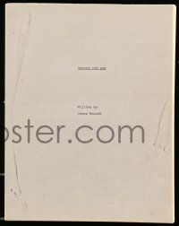 4g181 EDWARD & SON script '70s unproduced screenplay by James Komack!