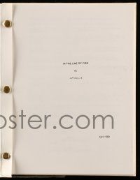 4g312 IN THE LINE OF FIRE photocopy script '90s screenplay by Jeff Maguire!