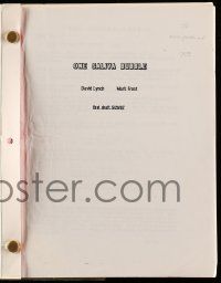 4g491 ONE SALIVA BUBBLE first draft script May 20, 1987, unproduced screenplay, from David Lynch!