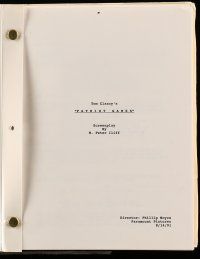 4g507 PATRIOT GAMES script August 14, 1991, screenplay by W. Peter Iliff!