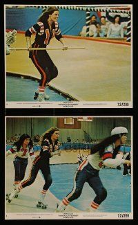 4h064 KANSAS CITY BOMBER 2 8x10 mini LCs '72 great images of sexy roller derby girl Raquel Welch!