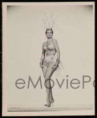 4h975 ANITA EKBERG 2 8x10 stills '50s sexiest full-length portrait in showgirl outfit & close up!