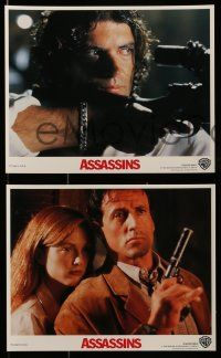 4h027 ASSASSINS 6 8x10 mini LCs '95 images of Sylvester Stallone, Antonio Banderas & Julianne Moore!