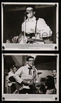 4h498 BUDDY HOLLY STORY 11 8x10 stills '78 Gary Busey performing on stage, rock & roll biography!
