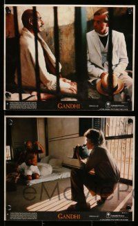 4h023 GANDHI 7 8x10 mini LCs '82 great images of Ben Kingsley in title role as the Mahatma!