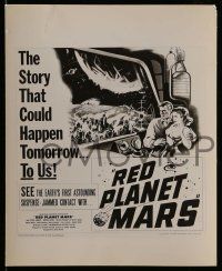 4h989 RED PLANET MARS 2 8x10 stills '52 Peter Graves & sexy Andrea King, both with poster art!