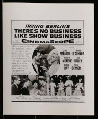 4h962 THERE'S NO BUSINESS LIKE SHOW BUSINESS 3 8x10 stills '54 Marilyn Monroe, poster art & images!