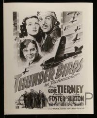4h916 THUNDER BIRDS 4 8x10 stills '42 Gene Tierney, Preston Foster, WWII, all with poster art!