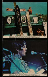 4h041 WOODSTOCK 5 8x10 mini LCs '70 great images from legendary rock 'n' roll concert!