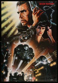 4j759 BLADE RUNNER 27x39 commercial poster '82 Ridley Scott classic, art of Harrison Ford by Alvin
