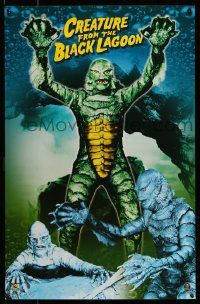 4j775 CREATURE FROM THE BLACK LAGOON 23x35 commercial poster '86 image of classic monster!