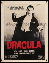 4j784 DRACULA 19x25 commercial poster '78 Tod Browning, Bela Lugosi vampire classic!