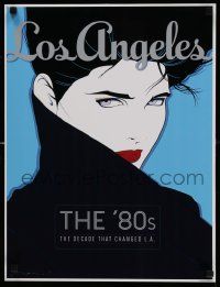 4j824 LOS ANGELES: THE '80s 17x22 commercial poster '14 decade that changed L.A., Patrick Nagel art