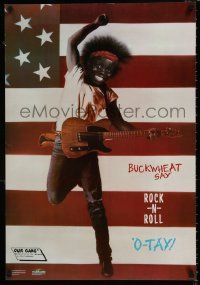 4j838 OUR GANG 22x32 commercial poster '80 Buckwheat with guitar, Eddie Murphy tagline!