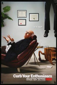 4j658 CURB YOUR ENTHUSIASM tv poster '09 season 7, Larry David and guy hanging!