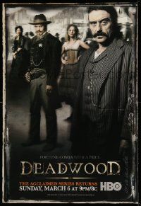 4j661 DEADWOOD tv poster '05 Timothy Olyphant, Ian McShane & Molly Parker!