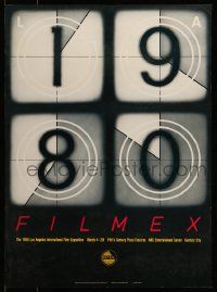 4j196 FILMEX '80 25x34 film festival poster '80 cool design by Doug May & Cliff Boule!