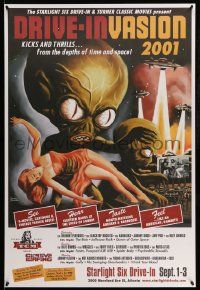 4j193 DRIVE-INVASION 2001 26x39 film festival poster '01 Invasion of the Saucer-Men art by Rogers!