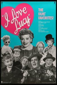 4j935 I LOVE LUCY 26x38 video poster R89 images of classic Lucille Ball w/Desi, Vance & Frawley!