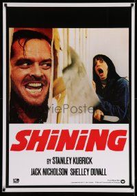 4j852 SHINING Italian commercial poster '80s Stephen King & Stanley Kubrick horror, Jack Nicholson