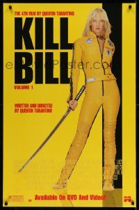 4j943 KILL BILL: VOL. 1 26x40 video poster '03 Quentin Tarantino, Thurman with katana!