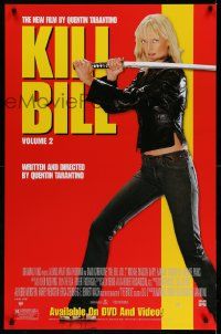 4j944 KILL BILL: VOL. 2 26x40 video poster '04 sexy Uma Thurman with katana, Tarantino!