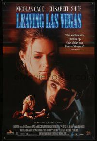 4j947 LEAVING LAS VEGAS 27x40 video poster '95 Cage is drinking himself to death, Elisabeth Shue!