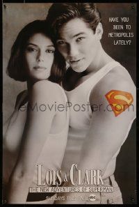 4j695 LOIS & CLARK tv poster '93 Dean Cain as Kent/Superman, Teri Hatcher as Lane!