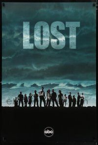 4j696 LOST tv poster '04 Josh Holloway, Naveen Andrews, Evangeline Lilly, cast & blue sky!