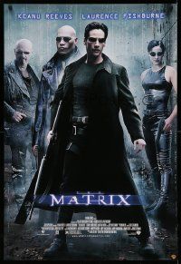 4j952 MATRIX 27x40 video poster '99 Keanu Reeves, Carrie-Anne Moss, Laurence Fishburne, Wachowskis