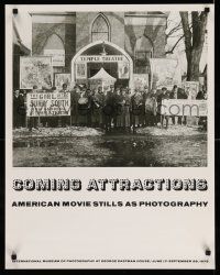4j154 COMING ATTRACTIONS AMERICAN MOVIE STILLS AS PHOTOGRAPHY 22x28 2-sided art exhibition '75