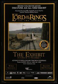 4j166 LORD OF THE RINGS: THE TWO TOWERS THE EXHIBIT 27x40 Canadian museum/art exhibition '02 cool!
