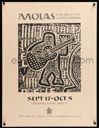 4j170 MOLAS 18x23 museum/art exhibition '80s black and white folk art of the Cuna Indians!