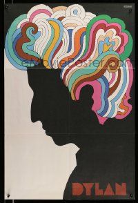 4j240 DYLAN 23x33 music poster '67 silhouette art of Bob by Milton Glaser!