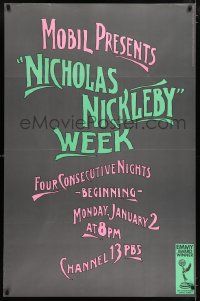 4j702 NICHOLAS NICKLEBY WEEK tv poster '83 Royal Shakespeare Company's stage play!