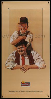 4j955 NOSTALGIA MERCHANT 20x40 video poster '85 Nelson art of Stan & Oliver!