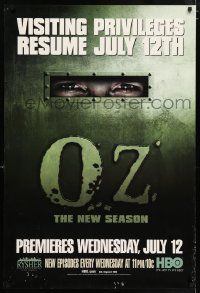 4j704 OZ tv poster '00 HBO's prison thriller, watch it once and you're in for life!