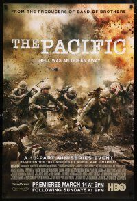 4j705 PACIFIC tv poster '10 James Badge Dale, cool image of WWII U.S. Marines in action!