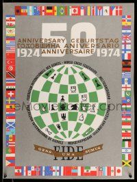4j048 FIDE 50TH ANNIVERSARY Puerto Rican '74 50th anniversary of the World Chess Federation!