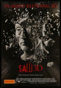 4j965 SAW 3D DS 27x39 Australian video poster '10 The Final Chapter in 3D, the traps come alive!
