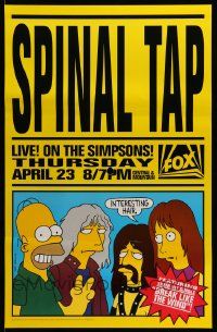 4j725 SIMPSONS tv poster '92 Matt Groening, wacky artwork of Homer and Spinal Tap!