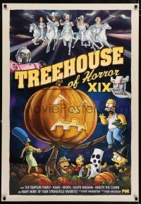4j720 SIMPSONS tv poster '08 Matt Groening, Treehouse of Horror XIX, great Halloween art!