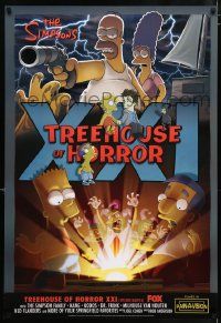 4j722 SIMPSONS tv poster '10 Matt Groening, Treehouse of Horror XXI, great Halloween art!